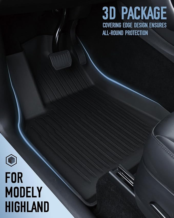 for New 2025 Tesla Model Y Juniper TPE Floor Mats & Front Rear Cargo Mat Full - Image 4
