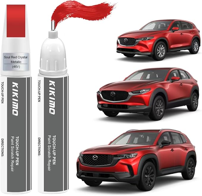 KIKIMO for Mazda Touch Up Paint), Car Paint Repair Kit for Mazda, 2 In 1 by KIKIMO