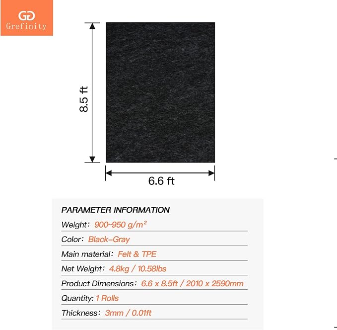 6.6'x 8.5' Garage Floor Mat & Oil Spill Mat, Heavy Duty Under Car Mat - Image 7