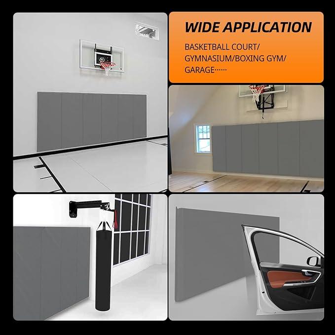 PROGOAL 2"/4" Thick Foam Protection Wall Pad，Gym Basketball-Court - Image 8