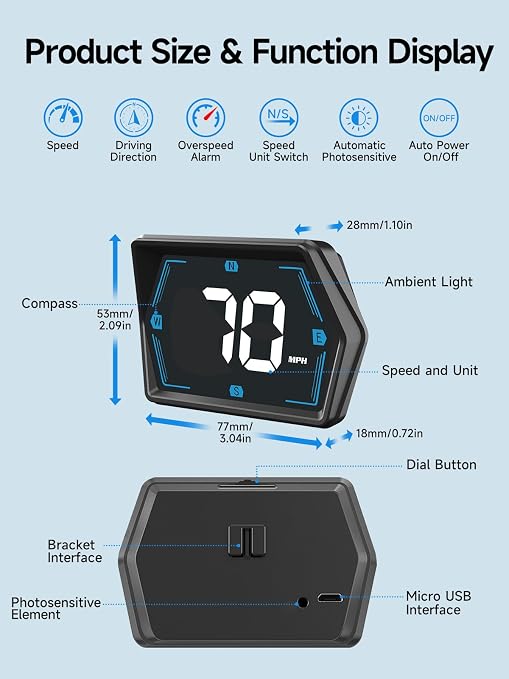 Moman Car HUD Digital Speedometer - Image 8