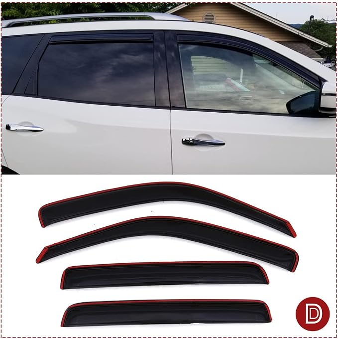 Original Side Rain Guards, Window Visors Compatible - Image 2