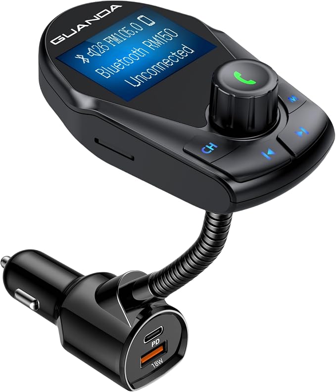 Bluetooth Transmitter Car Bluetooth Adapter, FM Transmitter Wireless Radio by GUANDATECHNOLOGIESCOLTD