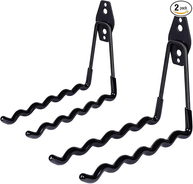 2 Packs Garage Wall Hooks Heavy Duty Hanger, Wall-Mounted Metal Badminton by ZHMY
