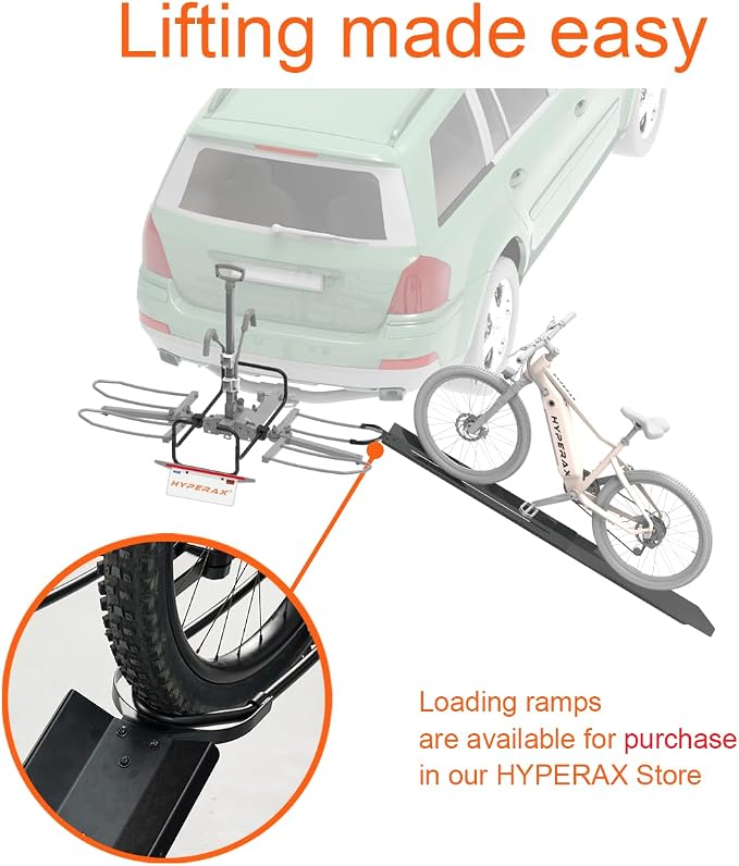 HYPERAX Volt 2 - E Bike Hitch Mounted Platform Style 2 Bikes Carrier - Image 6