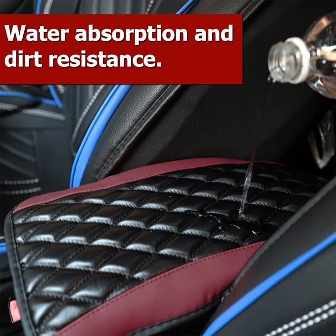Car Center Console Cushion Pad, Universal Leather Waterproof Armrest Seat Box - Image 5