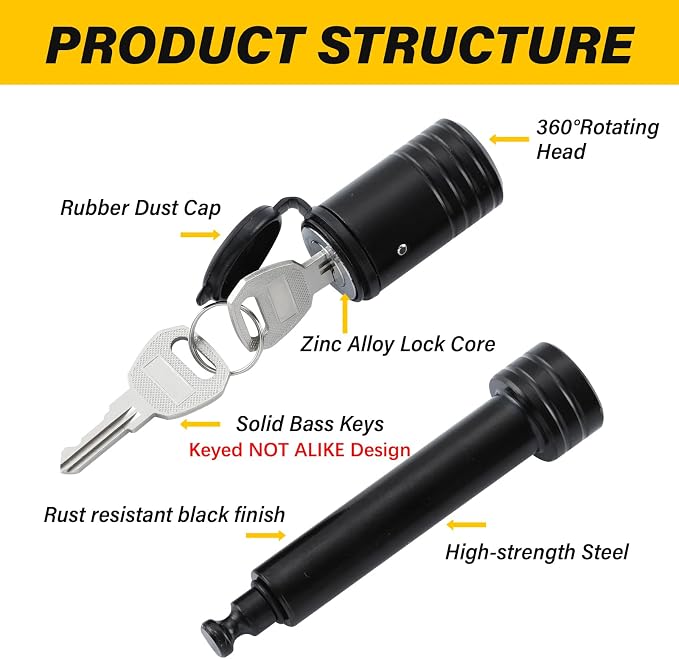 Trailer Hitch Lock, Hitch Lock - Image 2
