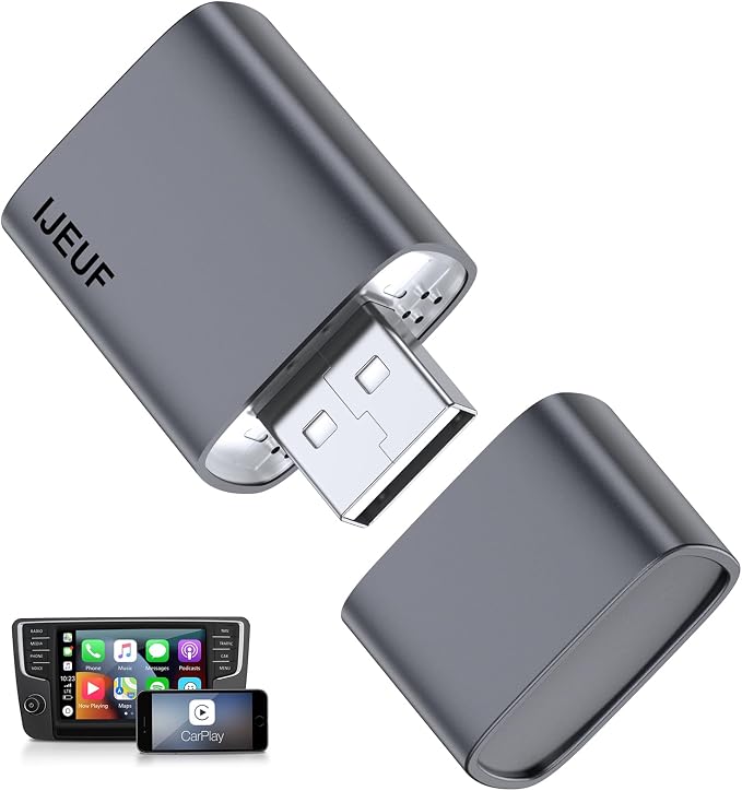 Wireless CarPlay Adapter for Apple iPhone 2025 Upgraded, Ultra-Low Lag by IJEUF