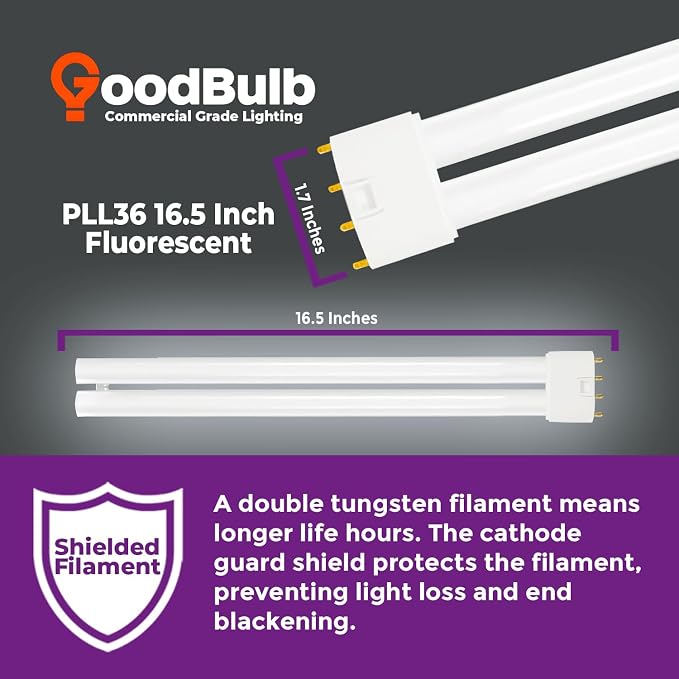 GoodBulb PLL36/865 36W 16.5" Twin Tube Compact Fluorescent Light Bulb 4-pin - Image 3