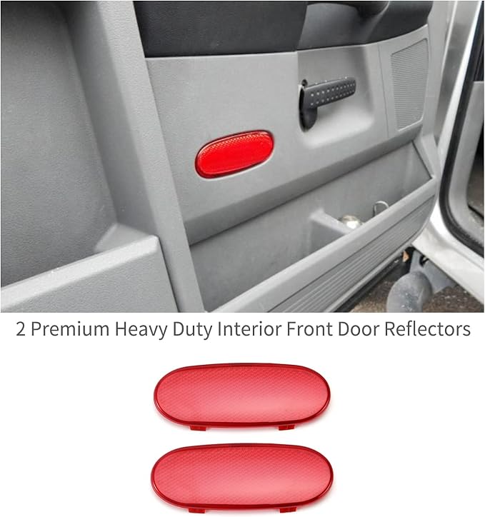 Car Front Interior Door Panels Reflector Red Inner Door Panel Reflector Plate - Image 4