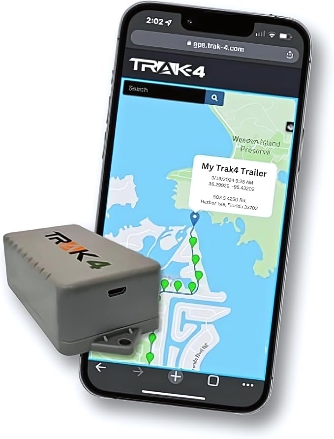 Trak-4 GPS Tracker for Vehicles, Equipment. Long Battery Life, Waterproof by Trak-4