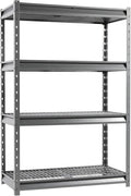 The Atlas 48" W Heavy Duty Garage Shelving Unit Load 12000 Lbs, 4-Tier Metal by Shuntong