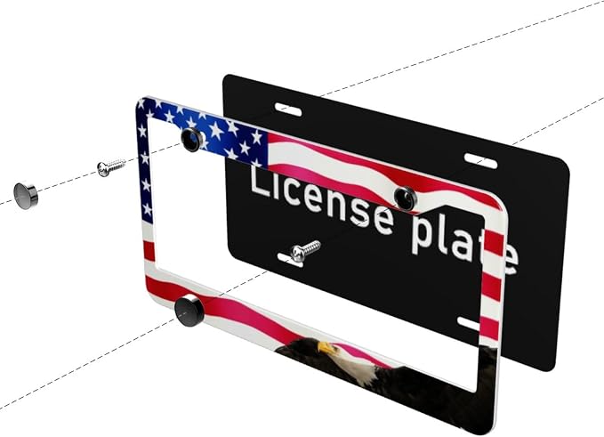 American Flag License Plate Frame American Flag License Plate Holder American - Image 6
