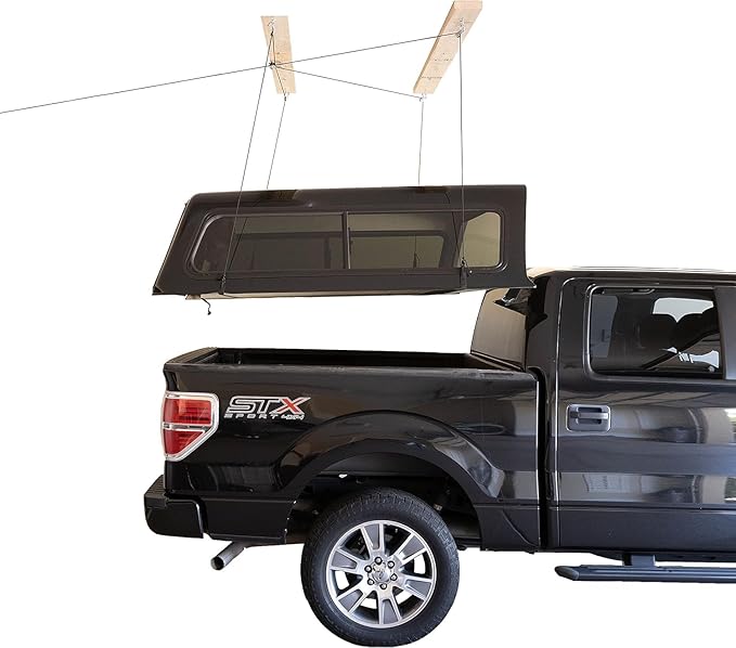 HARKEN - Truck Cap Overhead Garage Storage Hoist, Self-Leveling, Safe Anti-Drop by HARKEN