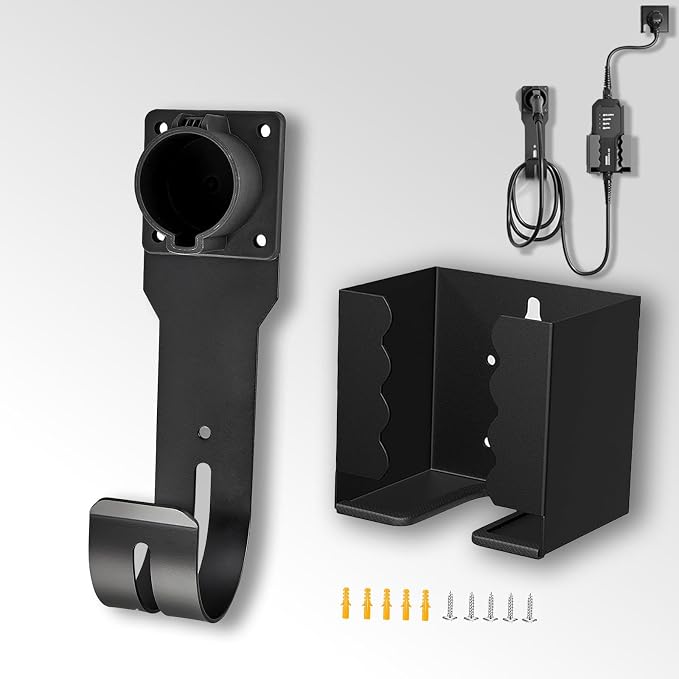 EV Charger Holder Wall Mount Kit, Ev Charging Cable Holder, EV Cable Box by Maizengauto