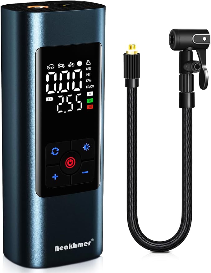 Tire Inflator Portable Air Compressor: Cordless Air Pump by Neakhmer