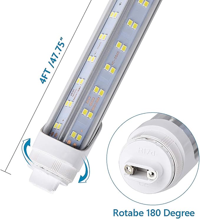 10PCS, LED Shop Light 8FT Tube, 2 Pin LED Tube Lights 270 Degree Angle - Image 4