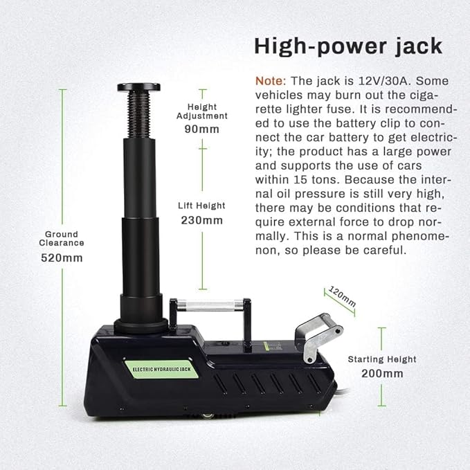 Anbull Electric Car Jack 15 Ton, Hydraulic Car Jack Kit 12V DC, Electric Floor - Image 6