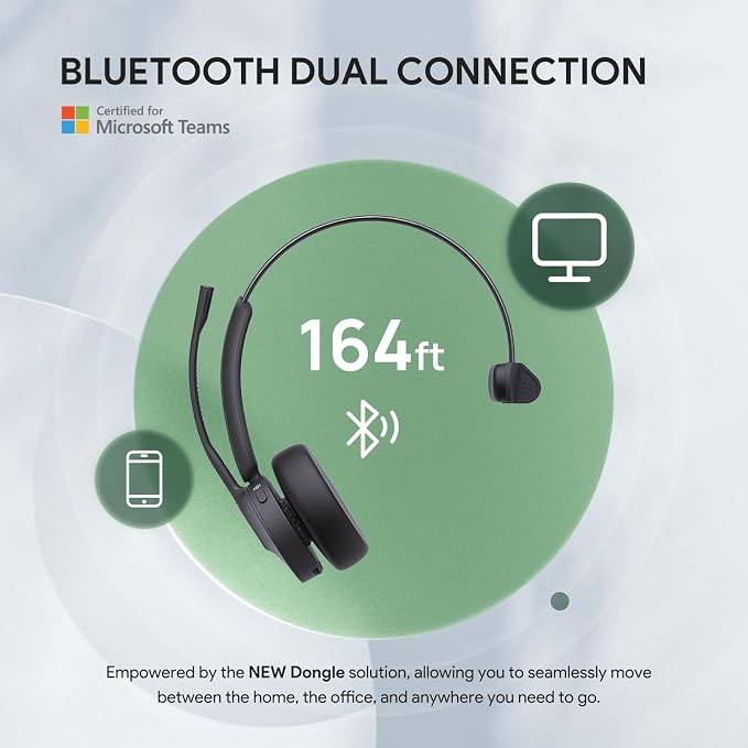 Yealink BH70 with Stand Wireless Bluetooth Headset with Microphone - Image 4