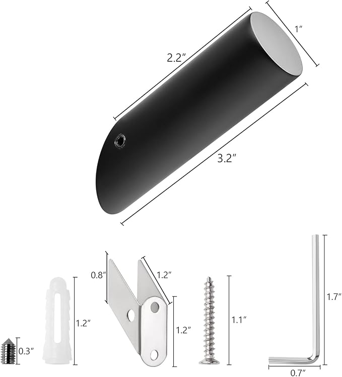 NINETREX Black Wall Hooks Matte Black Towel Hook Modern Robe Hooks SUS 304 - Image 4
