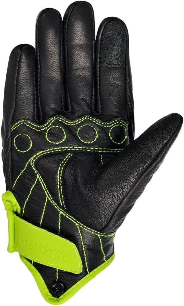 Harssidanzar Women's Motorcycle Gloves, Leather Motorcycle Gloves, Motorbike - Image 3