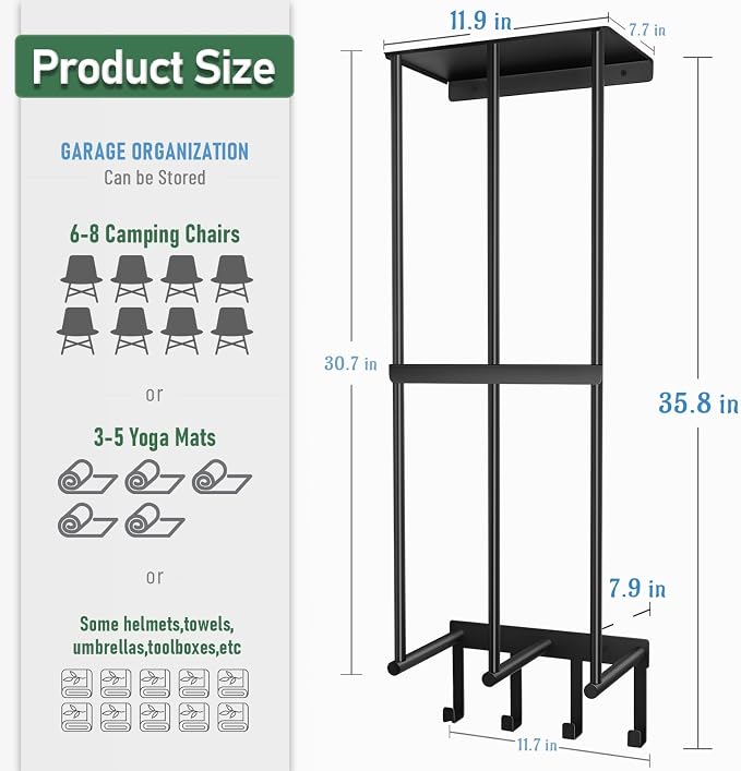 Camping Chair Wall Storage for Garage - Image 2