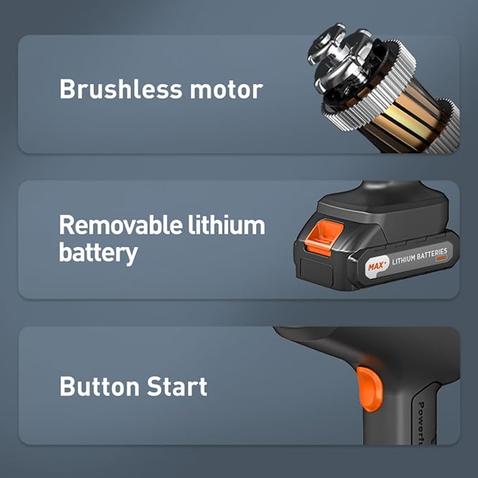Car Vacuum Portable Cordless, 36500Pa High Power Suction & Blower, Wireless - Image 4