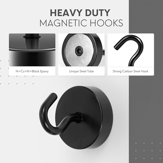 Neosmuk Magnetic Hooks, Cruise Ship Essentials, 80lb+ Heavy Duty Magnetic Hooks - Image 7