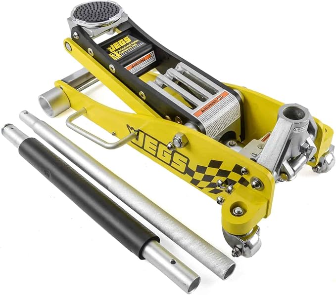 JEGS Professional Low-Profile 3-Ton Aluminum Floor Jack | 3 ½ Inch Minimum by Jegs+High+Performance