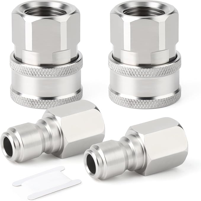 TAISHER 4PCS 304 Stainless Steel Pressure Washer Adapter Kit, Quick Connect by TAISHER