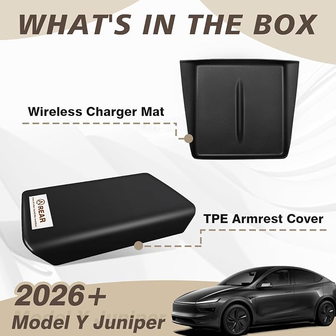 Muslogy Compatible with 2026+ Model Y Juniper Refresh Accessories Armrest Cover - Image 7