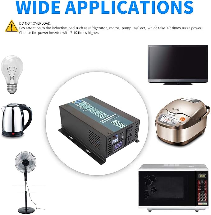 WZRELB Full Power Full Power Endurable Led Display 800W Pure Sine Wave Solar - Image 5