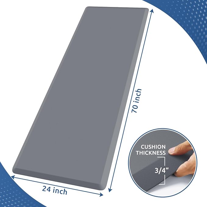 KitchenClouds Kitchen Mat Cushioned Anti Fatigue Rug 24"x70" Waterproof - Image 2