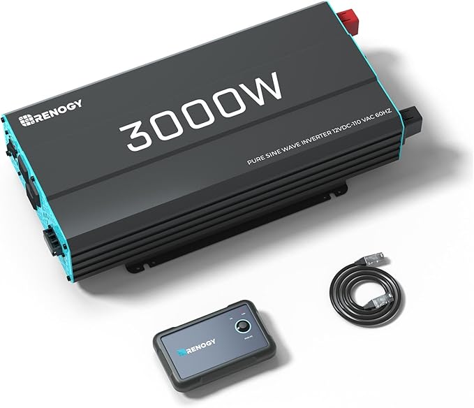 Renogy Inverter P2 3000W Pure Sine Wave Inverter 12V DC to 120V AC Converter by RenogySolar