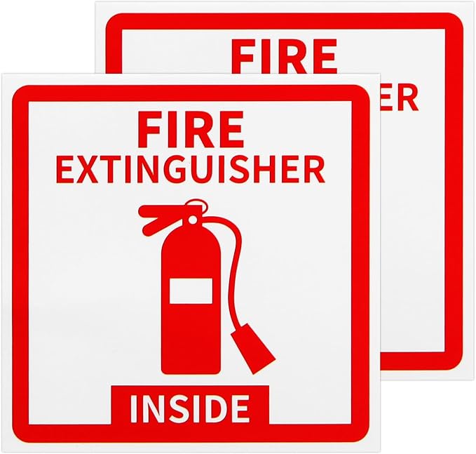 Madrigal Fire Extinguisher Inside Sticker Sign, Weatherproof & UV Protected by Unknown