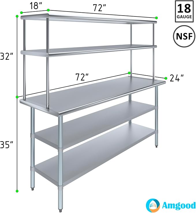AmGood Stainless Steel Work Table - Image 3