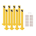 8 Pack Safety Bollard Post, 30 Inch Height 4.5 Inch Diameter Yellow Pipe Safety by Doppeltcharms