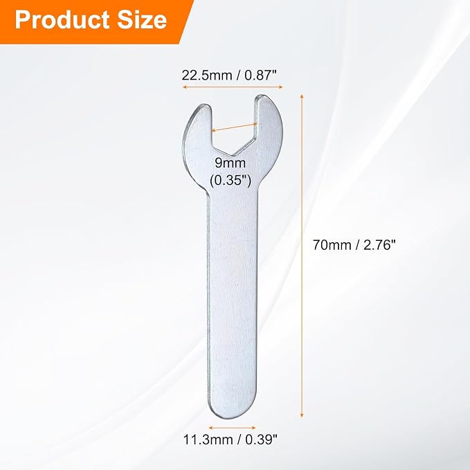 HARFINGTON 10pcs Small Wrench 10x70x1.5mm Metric U-Shaped Single Open Ended - Image 2