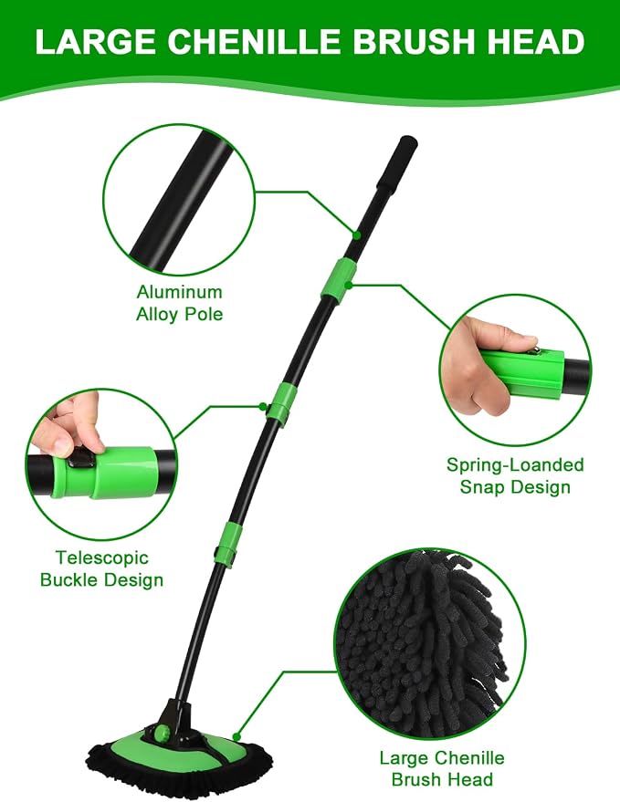 53" 15° Curved Car Wash Brush - Image 5