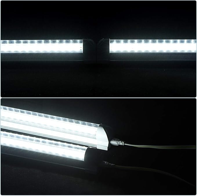 12 Pack, Led Shop Lights, 8FT Led Shop Light, 100W 6000K 15000LM Clear White - Image 5