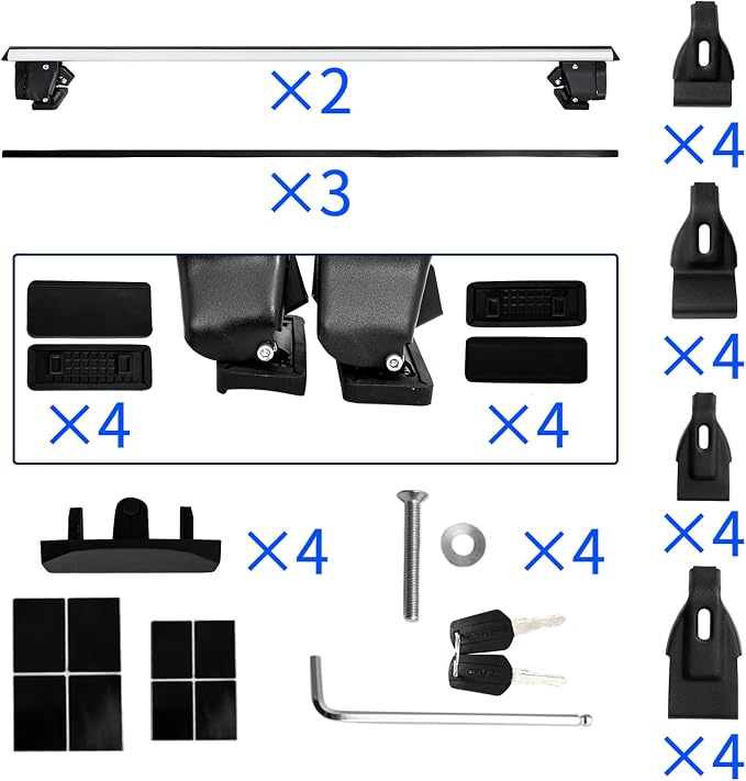 Universal 55" Roof Rack Cross Bars, Adjustable Car Top Roof Rack, Aluminum - Image 7