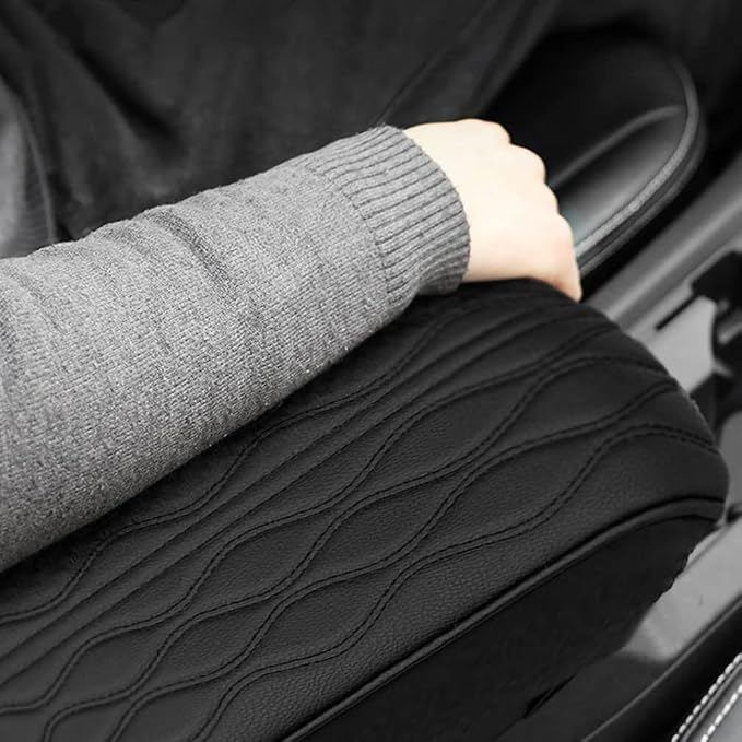 2025 Upgrade Universal Style Memory Cotton Car Armrest Box Pad, New Leather Car - Image 8