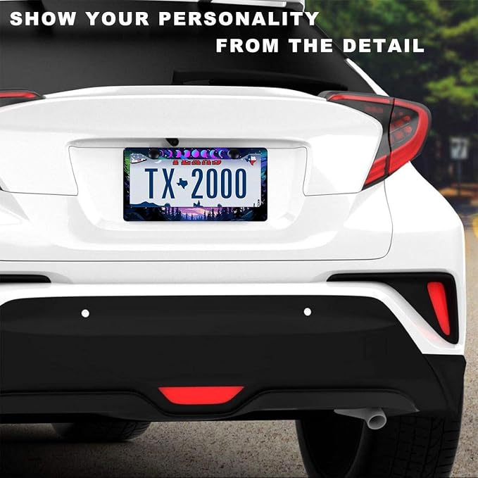 1Pcs Moon and Forest License Plate Frame - Image 2