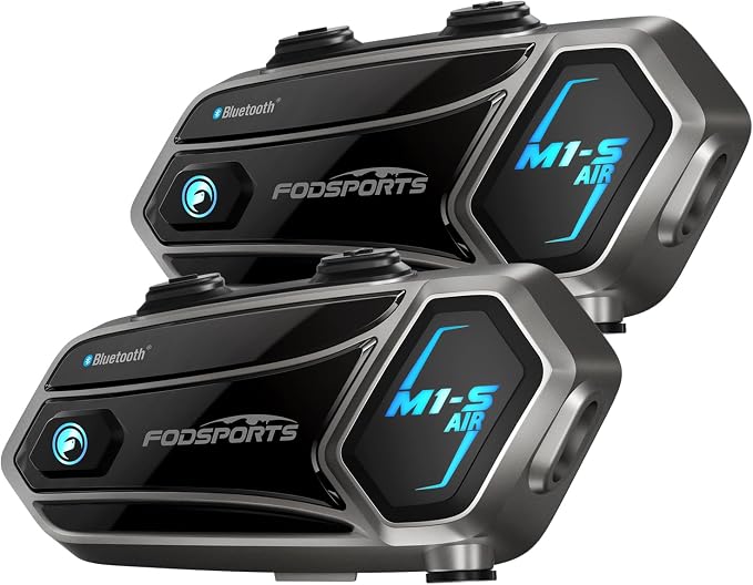 Fodsports M1-S Air Motorcycle Helmet Bluetooth, 4 Riders Motorbike Intercom by FODSPORTS