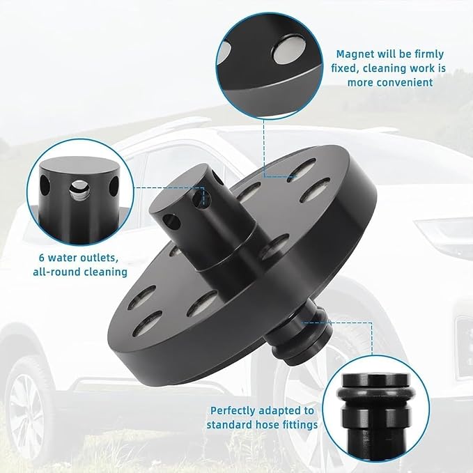 O-Ring Chassis Cleaner Flusher Kit, 360° Spinning Nozzle, Undercarriage Cleaner - Image 3
