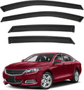 4pcs Front+Rear Smoke Tint Sun/Rain Guard Outside Mount Tape-On Vent Window by LQQDP