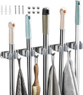 Mop and Broom Holder, 4 Positions 5 Hooks Heavy Duty Mop Hanger Wall Mounted by Unknown