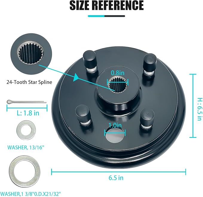 Golf Cart Brake Drum Assembly Kit - Image 3