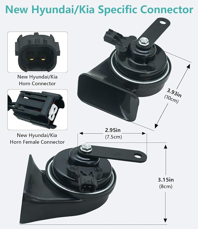 Car Horn Kit for New Hyundai/Kia 12V Loud Waterproof Auto Horn, High Low Dual - Image 3