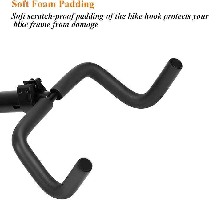 Bike Wall Mount Heavy Duty Steel Bicycle Rack 360°Swivel Adjustable Bike Hanger - Image 5
